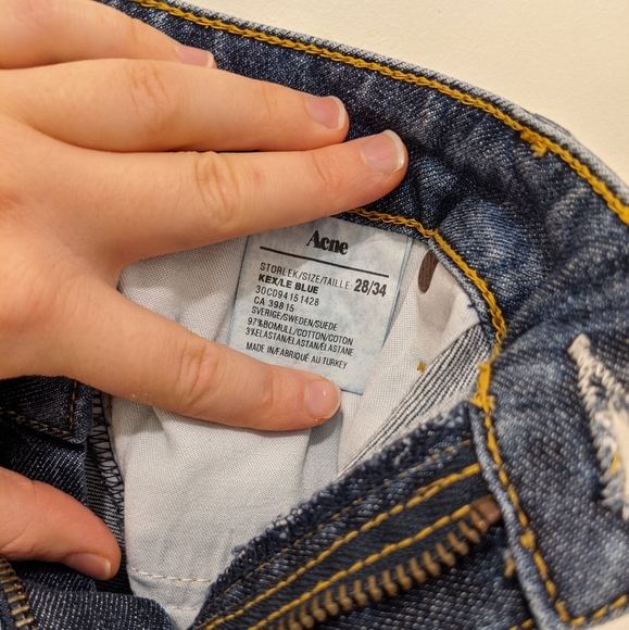 ACNE Kex/Le Blue Straight Leg Jeans - Picture 8 of 9